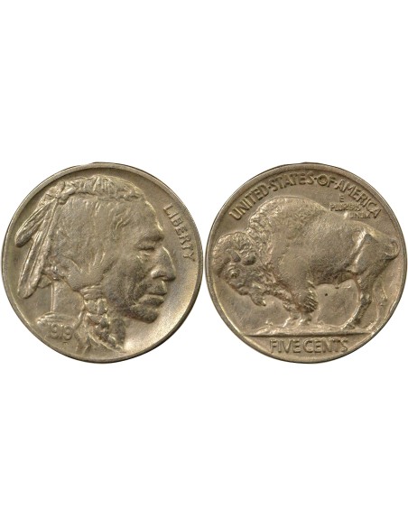 USA Buffalo Nickel 5 cents Nickel 1919 Philadelphie