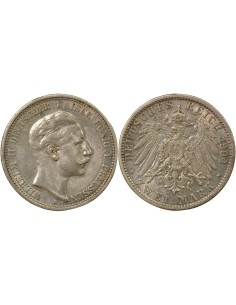 Etats Allemands (Prusse) Guillaume II de Prusse 2 mark Argent 1904 A Berlin