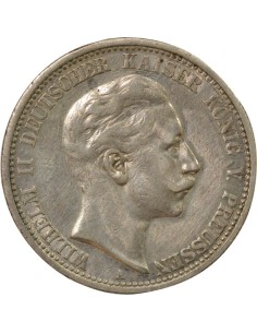 Etats Allemands (Prusse) Guillaume II de Prusse 2 mark Argent 1904 A Berlin 2