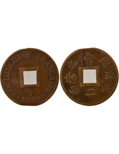 Cochinchine 1 sapèque Bronze 1879 A - Paris