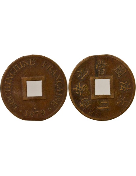 Cochinchine 1 sapèque Bronze 1879 A - Paris