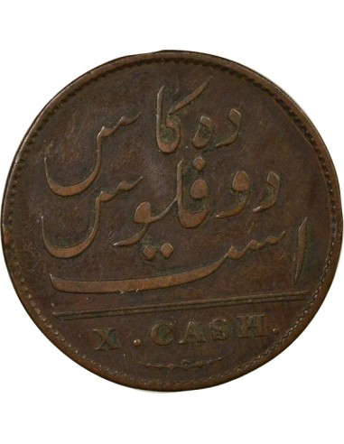 Indes Britanniques East India Company 10 cash Cuivre 1803 Soho