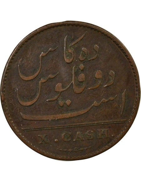 Indes Britanniques East India Company 10 cash Cuivre 1803 Soho
