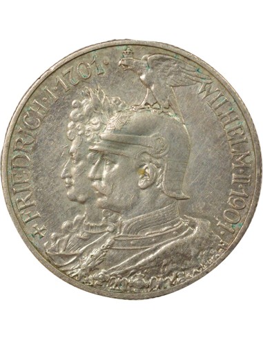 Etats Allemands (Prusse) Guillaume II de Prusse 200 Ans du Royaume 2 mark Argent 1904 A Berlin