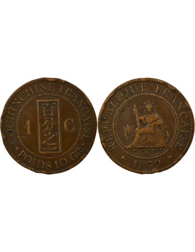Cochinchine 1 centième Bronze 1879 A - Paris
