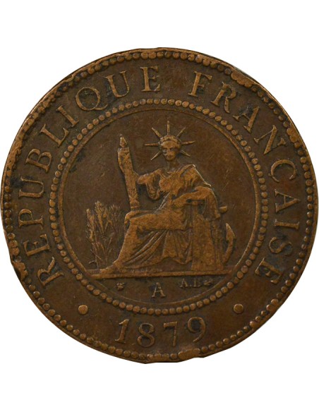 Cochinchine 1 centième Bronze 1879 A - Paris