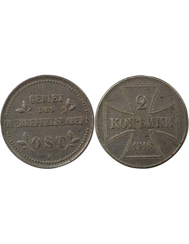 Allemagne 2 kopeks Fer 1916 J Hambourg