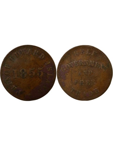 Canada 1/2 penny Cuivre 1855  -