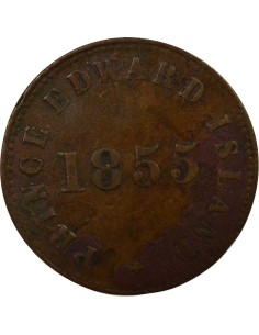 Canada 1/2 penny Cuivre 1855  - 2