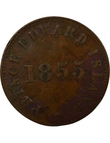 Canada 1/2 penny Cuivre 1855  -