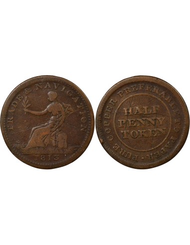 Canada 1/2 penny Cuivre 1813
