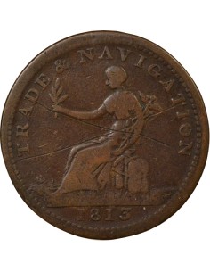 Canada 1/2 penny Cuivre 1813 2