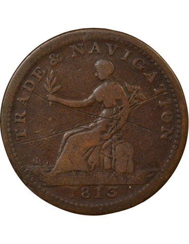 Canada 1/2 penny Cuivre 1813