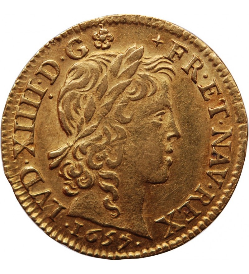 LOUIS XIV﻿ - LOUIS D'OR A LA MECHE LONGUE 1657 A PARIS