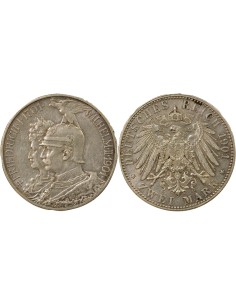 Etats Allemands (Prusse) Guillaume II de Prusse 2 mark Argent 1901 A Berlin