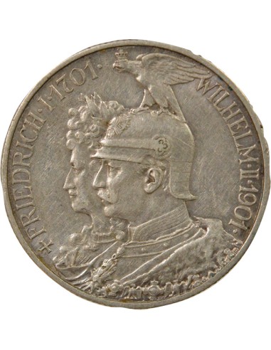 Etats Allemands (Prusse) Guillaume II de Prusse 2 mark Argent 1901 A Berlin