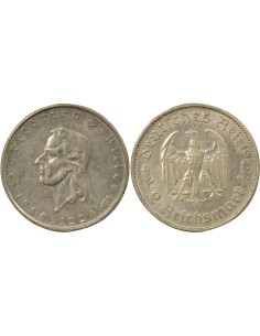 Allemagne Johann Christoph Friedrich Schiller Friedrich Schiller 2 mark Argent 1934 F Stuttgart