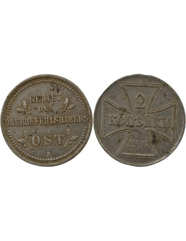 Allemagne 2 kopeks Fer 1916 A Berlin