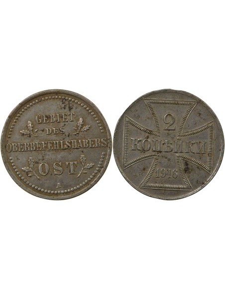 Allemagne 2 kopeks Fer 1916 A Berlin