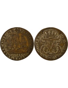 Antilles Danoises Frédéric V 24 skilling Billon 1764 Copenhague