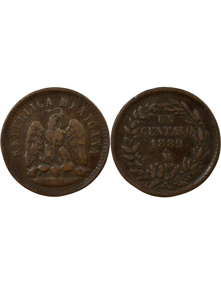 Mexique 1 centavo Cuivre 1889 Mo Mexico City