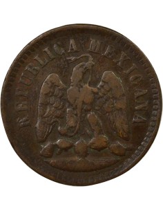 Mexique 1 centavo Cuivre 1889 Mo Mexico City 2