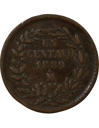 Mexique 1 centavo Cuivre 1889 Mo Mexico City