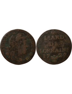 Léopold I de Lorraine 1 liard Cuivre 1727 Nancy