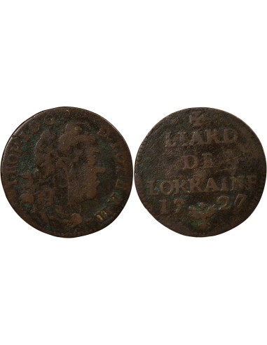 Léopold I de Lorraine 1 liard Cuivre 1727 Nancy