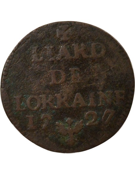 Léopold I de Lorraine 1 liard Cuivre 1727 Nancy