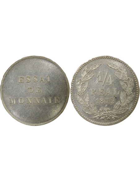 Honduras 1/4 real Aluminium 1872 A - Paris