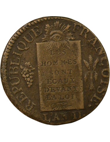 A la Balance 1 sol Métal de Cloche 1793 D Lyon