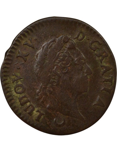 Louis XV A la Vieille Tête 1/2 sol Cuivre 1774 AA Metz