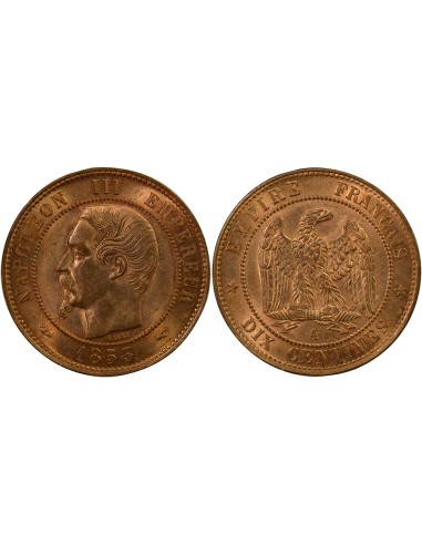 Napoléon III Tête nue 10 centimes Bronze 1853 A - Paris