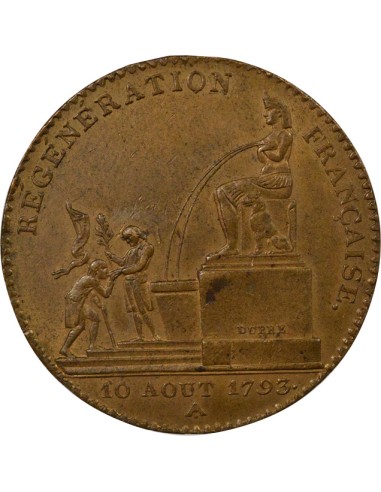 Fontaine d'Isis 5 décimes Cuivre 1793 Soho