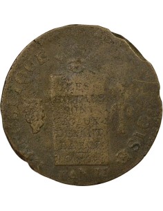 A la Balance 2 sols Cuivre 1793 W Lille 2