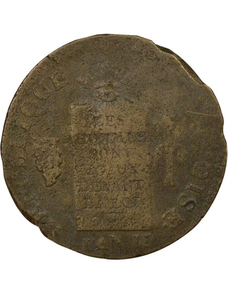 A la Balance 2 sols Cuivre 1793 W Lille