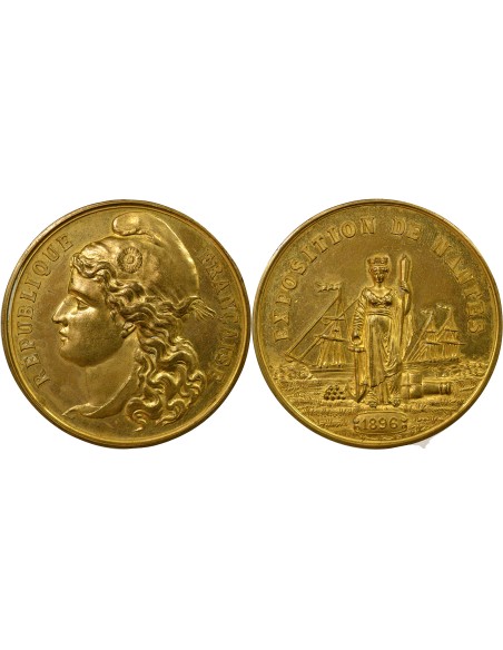 Exposition de Nantes 1 médaille Cuivre Doré 1896