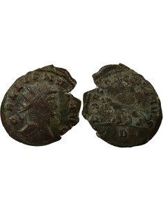 Rome Empire Gallien Panthère à gauche 1 antoninien Billon 267-268 R Rome