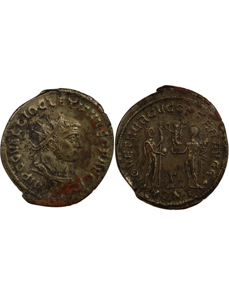 Rome Empire Dioclétien Jupiter & Hercule 1 antoninien Billon 286-290 Antioche