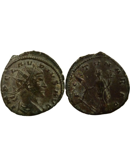 Rome Empire Claude II le Gothique Fortuna 1 antoninien Billon 269 Siscia