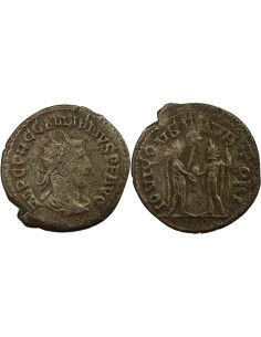 Rome Empire Gallien Empereur & Jupiter 1 antoninien Billon 259