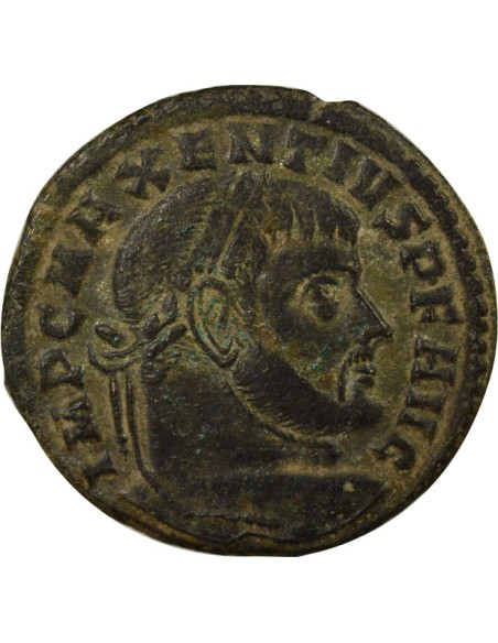 Rome Empire Maxence Temple Hexastyle 1 ae Cuivre 307-310 Aquilée