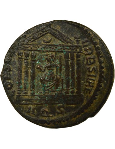 Rome Empire Maxence Temple Hexastyle 1 ae Cuivre 307-310 Aquilée