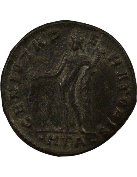 Rome Empire Galère Génie debout 1 ae Cuivre 309-310 Héraclée