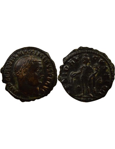 Rome Empire Maximin II Daia Génie debout 1 nummus Cuivre 312 Cyzique