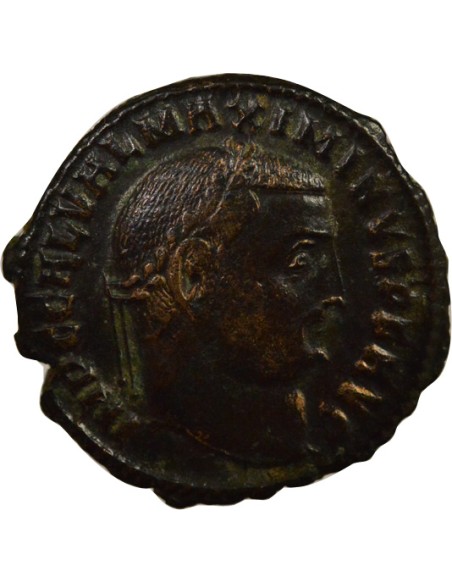 Rome Empire Maximin II Daia Génie debout 1 nummus Cuivre 312 Cyzique