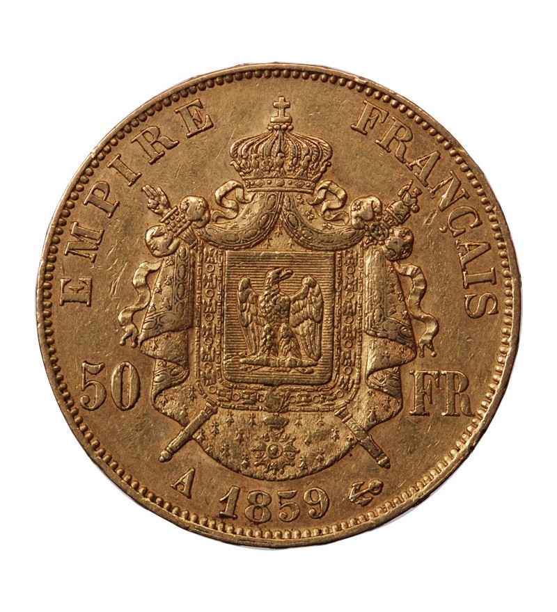 NAPOLEON III ﻿- 50 FRANCS OR 1859 A PARIS