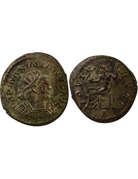 Rome Empire Maximien Hercule Jupiter assis 1 antoninien Billon 292 D Lyon