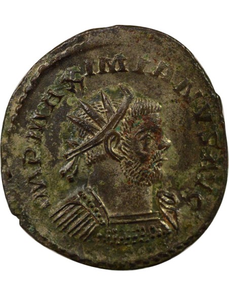Rome Empire Maximien Hercule Jupiter assis 1 antoninien Billon 292 D Lyon